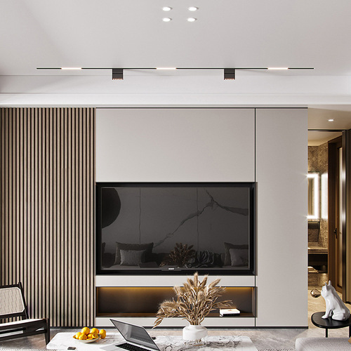 Magnetic Track Light Household Spotlight Magnetic Light Embedded Concealed Surface Installed No Main Light Track Strip Smart