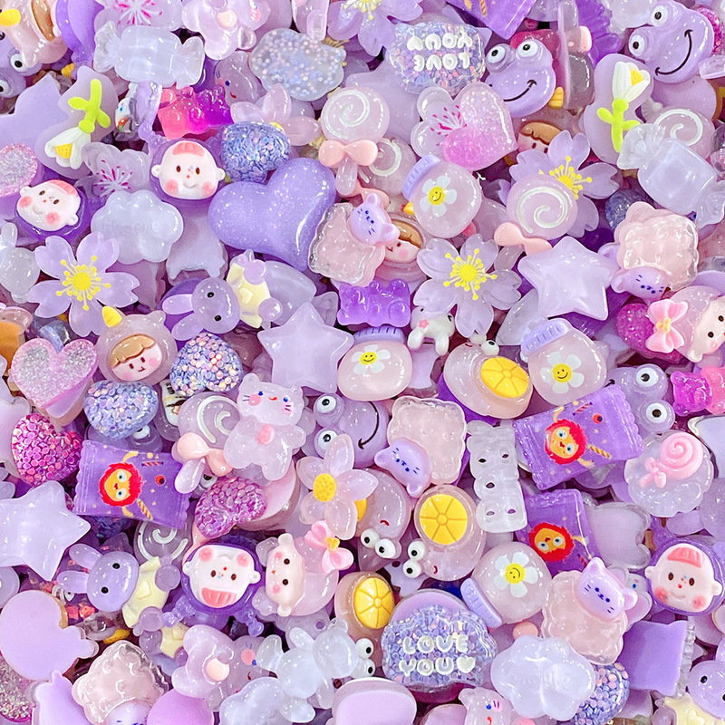 超萌えアニメ系食游福袋樹脂アクセサリーdiyアクセサリー携帯ケースヘアクリップクリームゴムアクセサリー置物|undefined