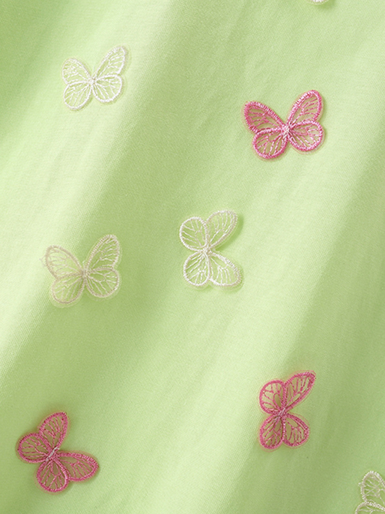 Malwee verano niñas de manga corta nueva camisa de cuello redondo para niños europeos y americanos camiseta de cuello redondo estilo occidental para niños