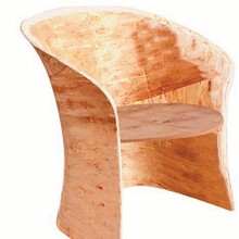 北欧餐椅弯曲板靠背椅意式客厅躺椅木皮弯板环保胶合板沙发沙发椅