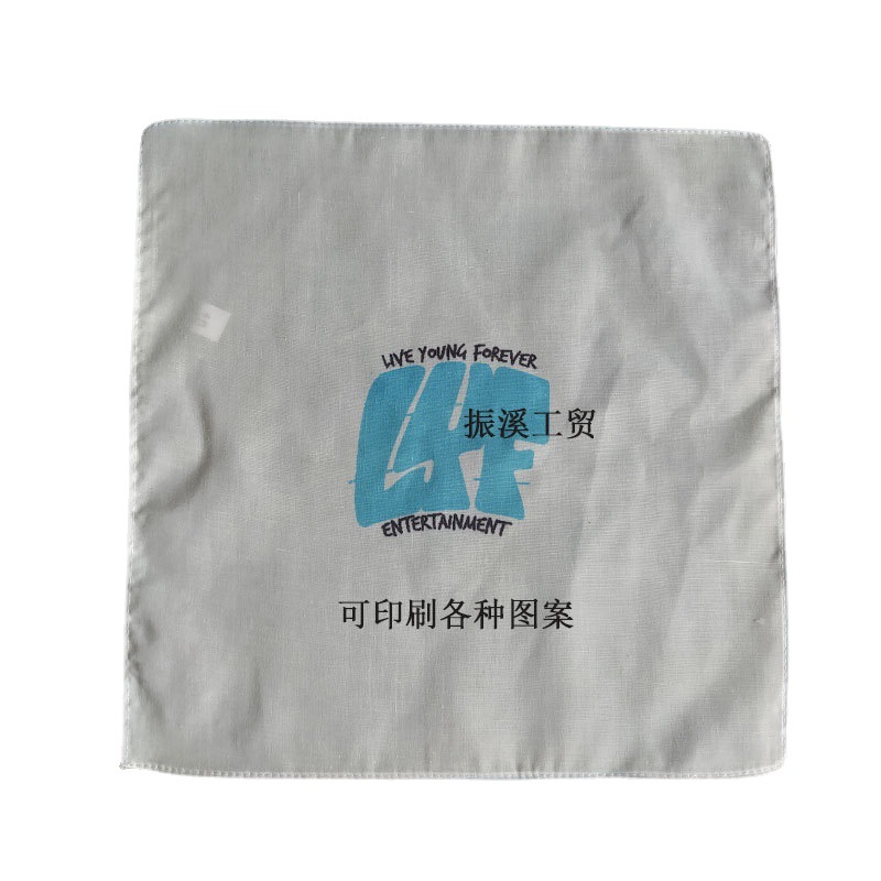 Custom Polyester Polyester Cotton Cotton Square Scarf Handkerchief Wrapping Cloth logo Embroidered Gift Sweat Towers Factory Price