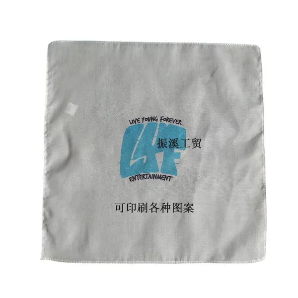 Custom Polyester Polyester Cotton Cotton Square Scarf Handkerchief Wrapping Cloth logo Embroidered Gift Sweat Towers Factory Price
