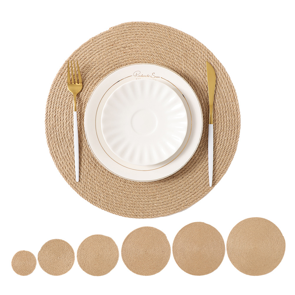 Alfombra de yute de alta calidad natural de Bengala alfombra de aislamiento térmico de escritorio alfombra protectora degradable