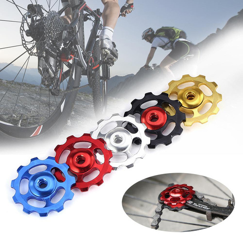 Mountain bike rear derailleur guide wheel, aluminum mountain bike derailleur hub, 11 teeth cycling equipment
