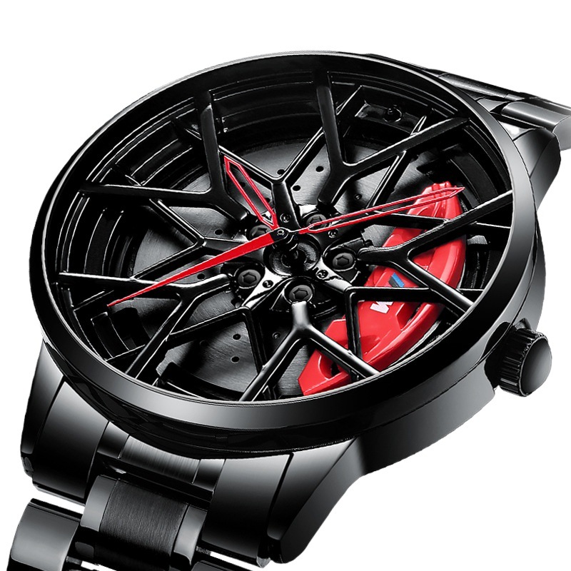 Svj reloj hombres importados original movimiento rueda cubo reloj hueco tridimensional freno disco impermeable forjado modificado impermeable