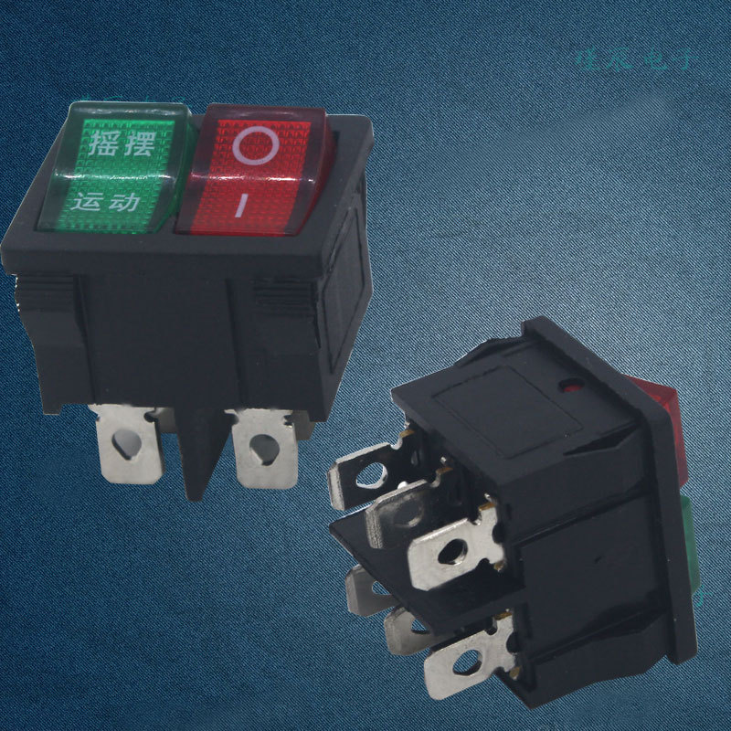 双联翘板開関 KCD2-502-D 3挡船型電源开关121*24电暖器 电源开关