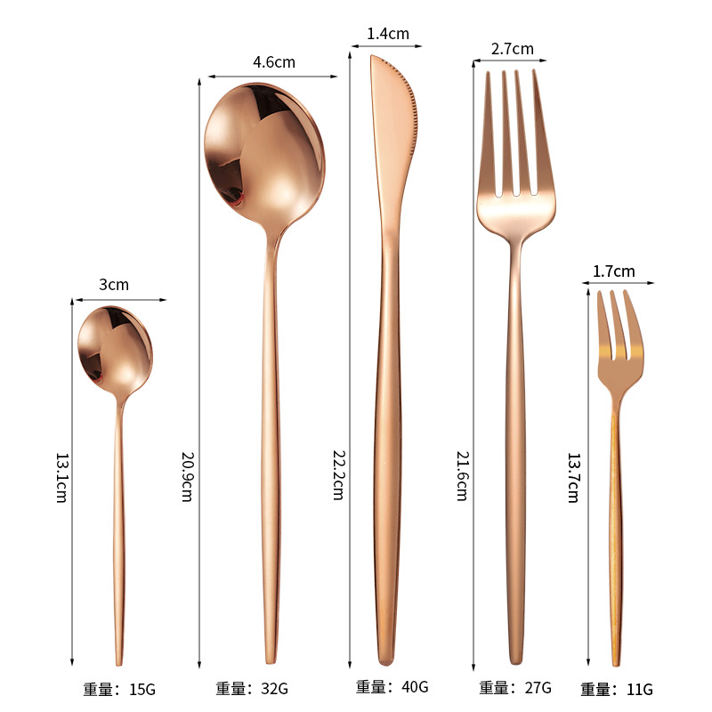로즈 골드-5 피스 세트