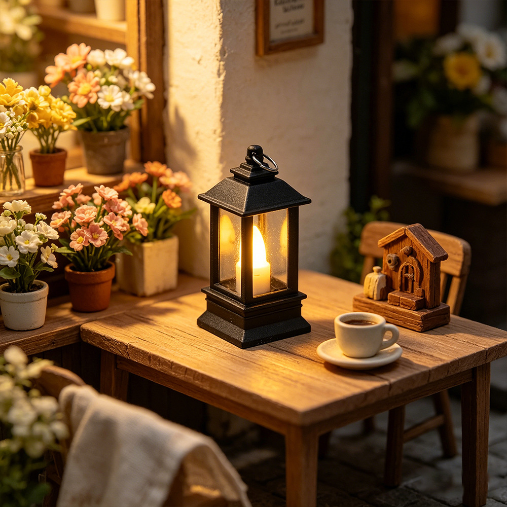 Vintage lámpara de queroseno vela electrónica luz de noche ambiente navideño vela led decoración decoración de mesa