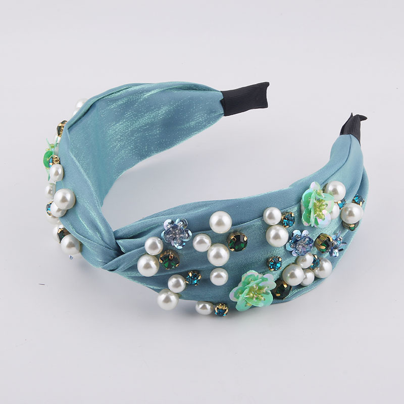 New Fashion Diamond Pearl Flowers Hairband display picture 3