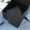 Silk tie, classic suit jacket, black accessory for leisure, 7cm