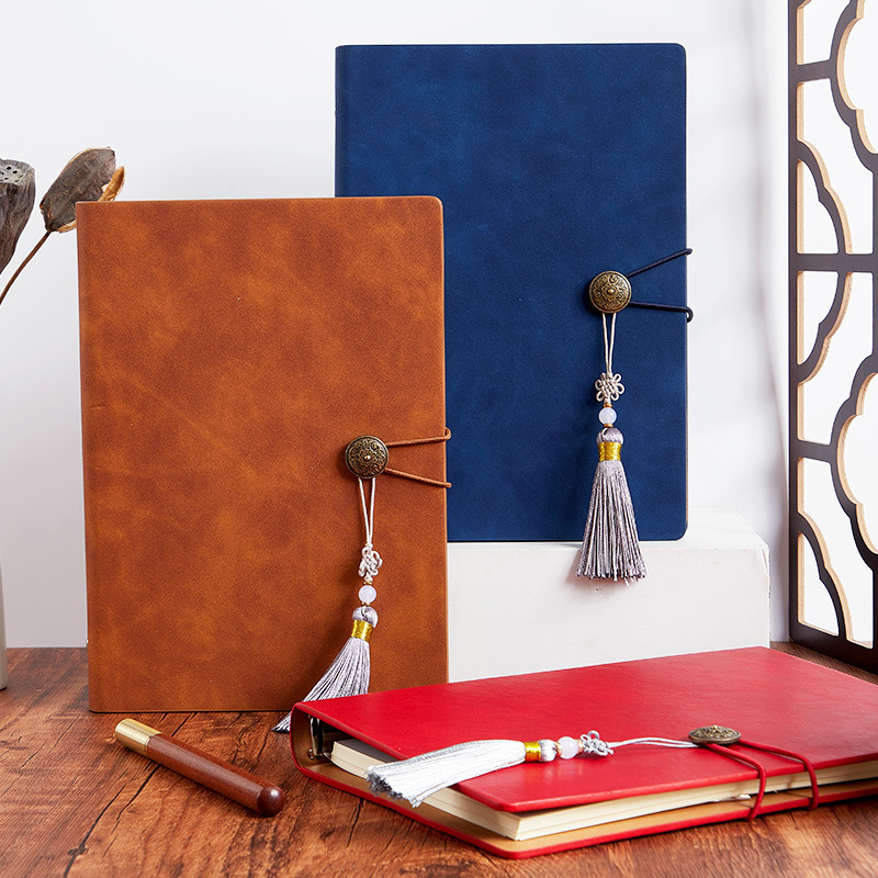 A5笔记本节日送礼复古文创商务工作软皮记事本可印logo礼盒套装