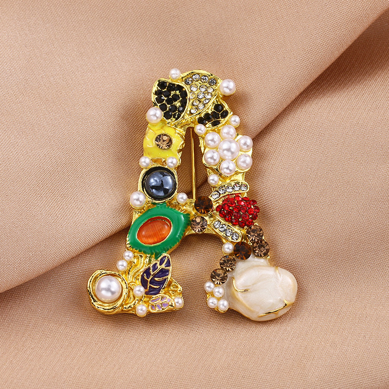 BR2299 문자 A 브로치