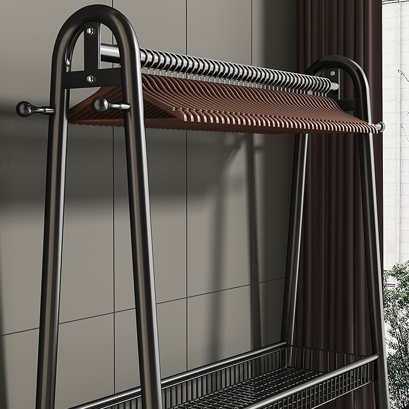 [Extra Thick 32 Tubes] Floor-Standing Clothes Rack, Extra Thick and Tall for Rental House Bedroom Balcony, Clothes Hanging Rack