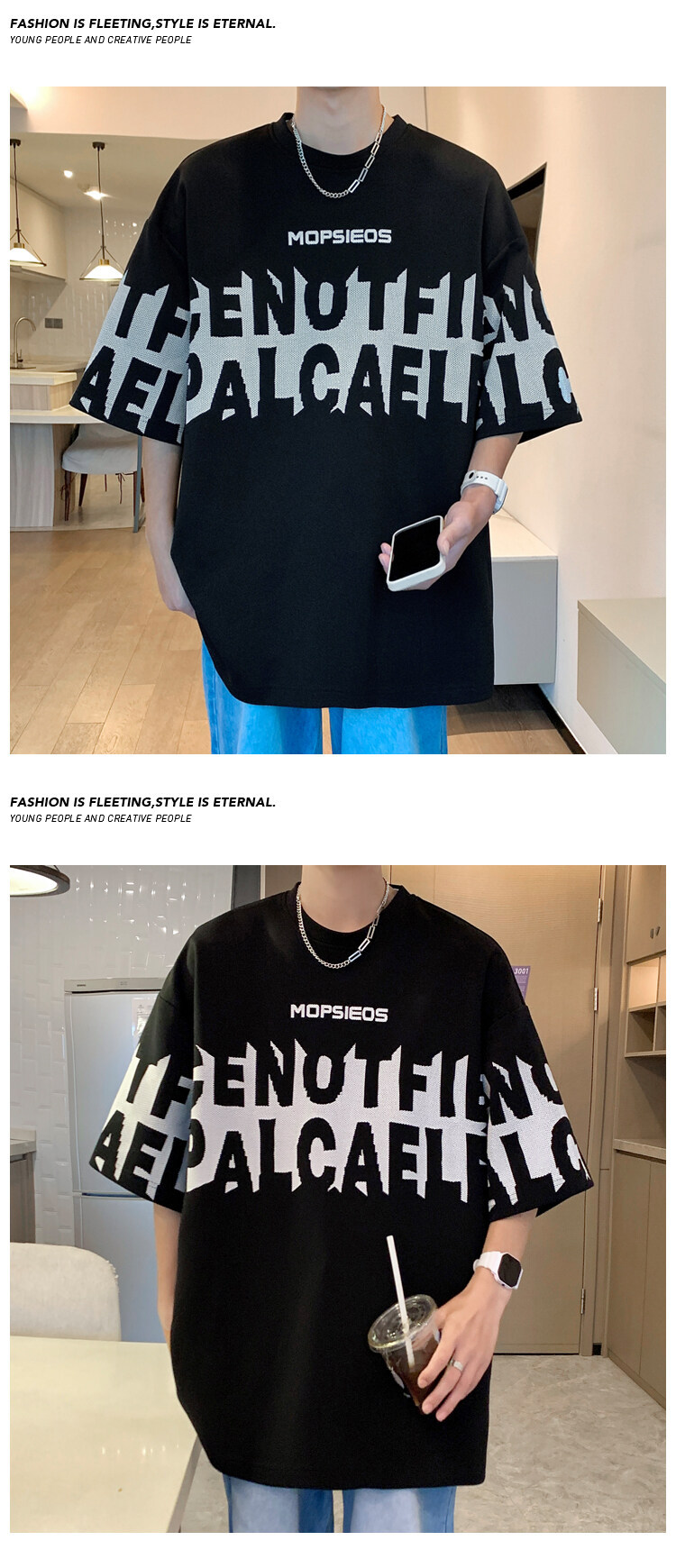 Trendiges Herren T-shirt Im Oversize Look Für Den Sommer_voghion.com