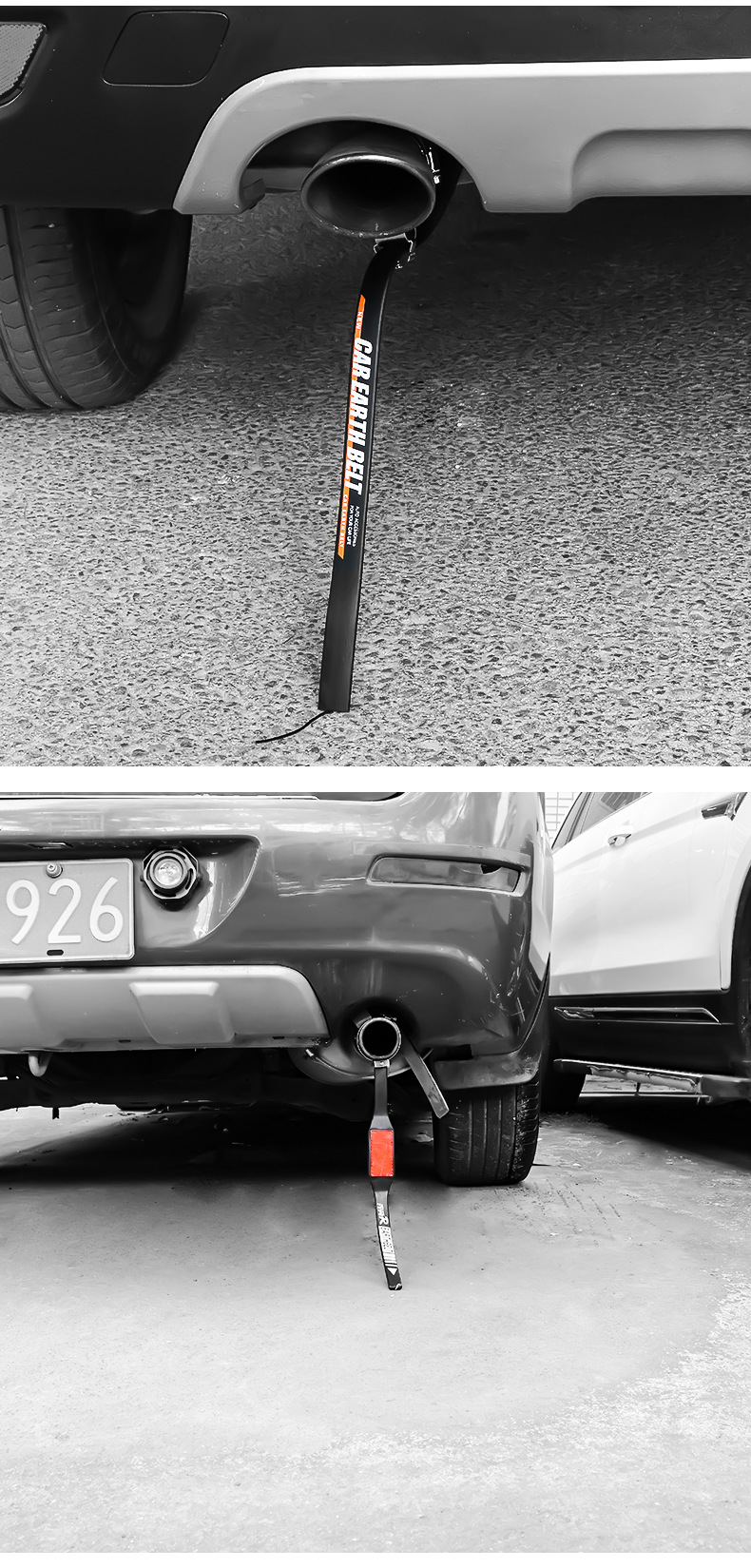 Car Anti-Static Grounding Strap Exhaust Pipe Hanging Release Chain Eliminator Accessory