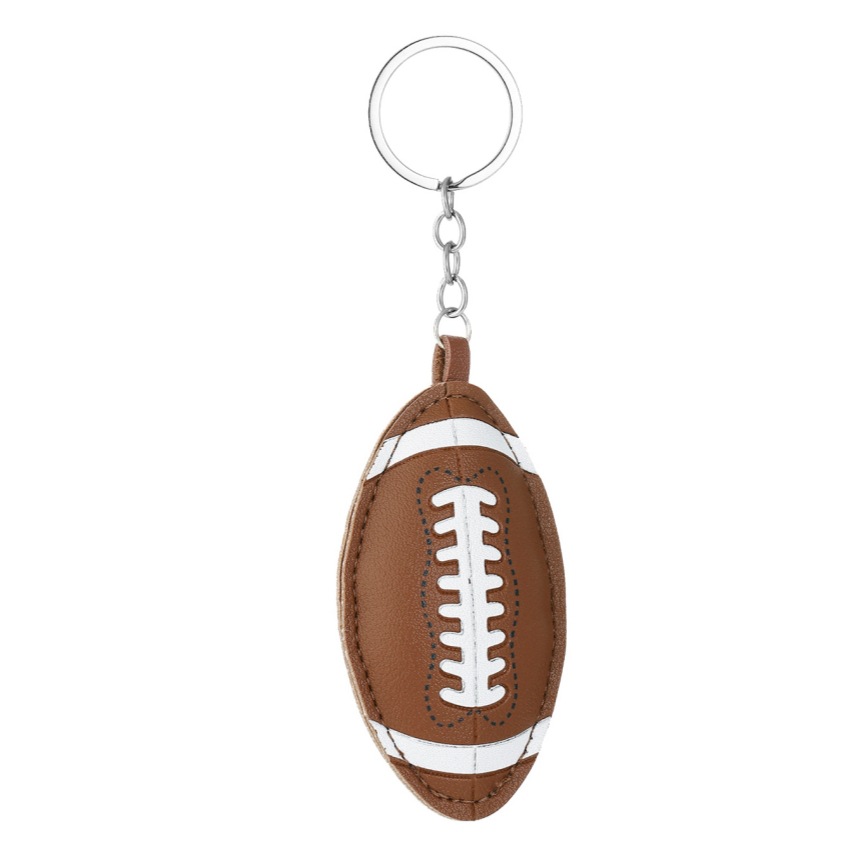 Nuevos productos deportivos viento PU relleno de algodón tipo llavero colgante deportivo béisbol voleibol baloncesto fútbol rugby colgante image 6