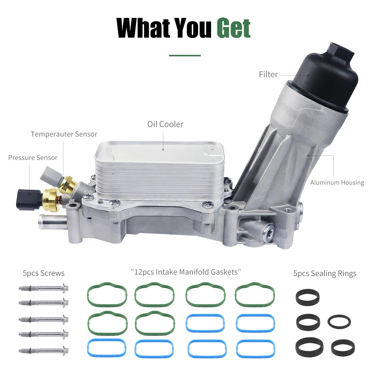 Cross-border 68105583AF51 engine oil cooler aluminum alloy oil FILTE adapter