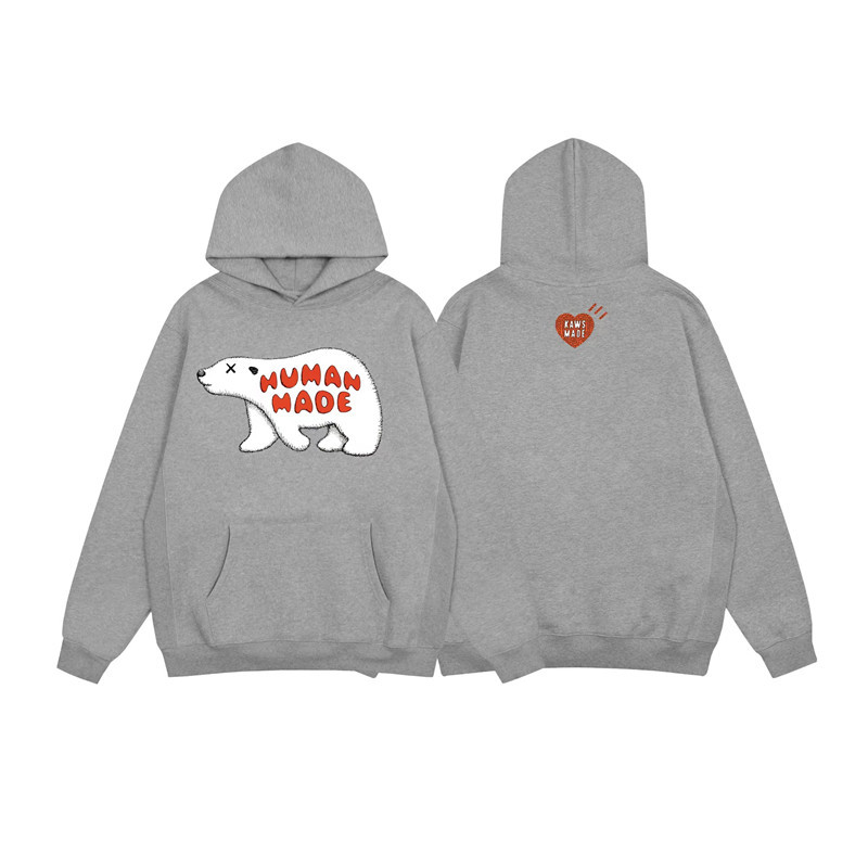 Felpa con cappuccio uomo stampa anatra human made unisex_voghion.com