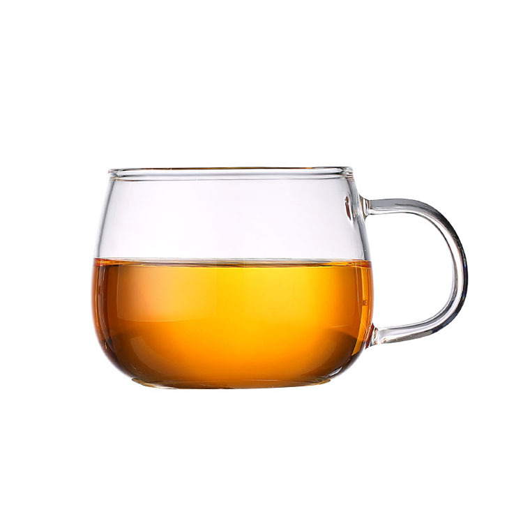 Vidrio de borosilicato de una sola capa de vidrio taza de té verde taza de café taza de té de vidrio para el hogar taza de té perfumado redondo taza divertida