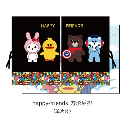 curtain cartoon car side window – Car curtains - happy-friends-rear-side-double-layer-magnetic