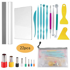 Soft Clay Tool Set of 22 Pieces DIY Press Clay Plate Human Figure Round Mold Set Clay Tools