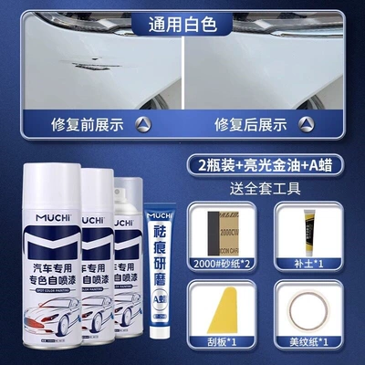 Sheet Metal Spray Repair special touch-up pen, pearl white - universal-white2-bottles-glossy-gold-oil-a-wax-comes-with-a-complete-set-of-tools