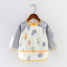 儿童吃饭罩衣宝宝防水长袖反穿衣婴儿纯棉防脏围兜男女孩饭兜外穿