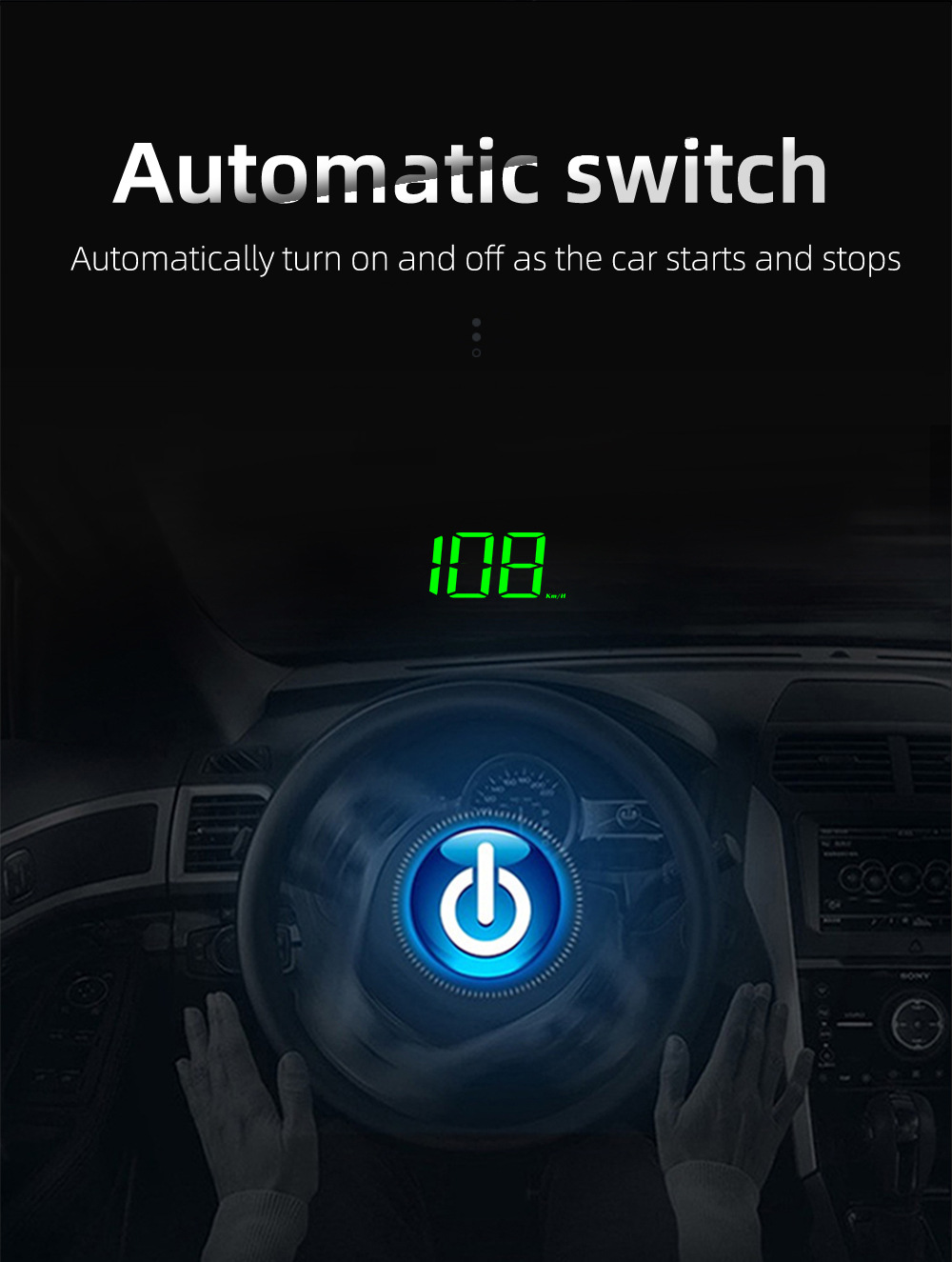M2 New Universal HUD Head-Up Display Car GPS Speedometer KM/MPH High-Definition Display Screen Manufacturer