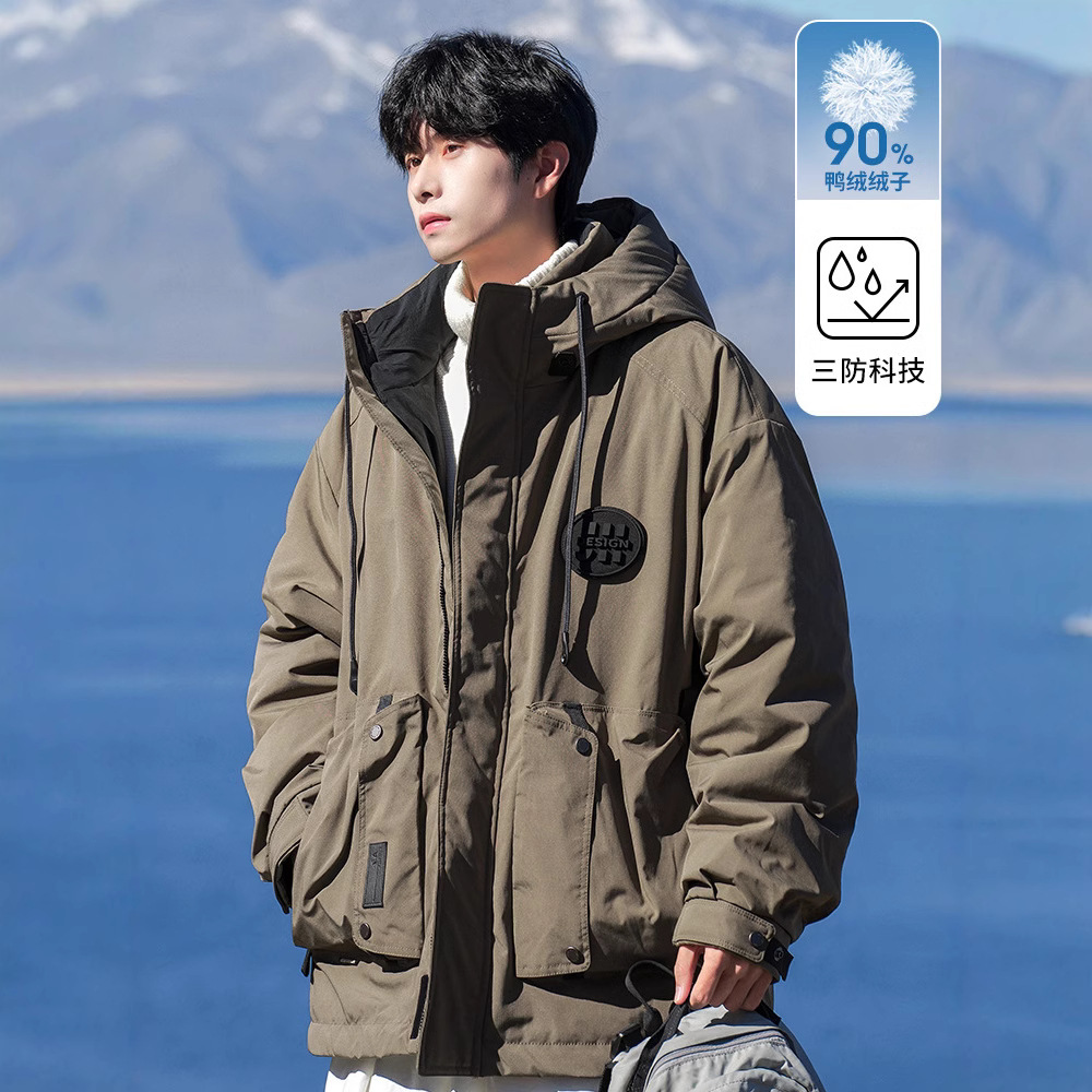 Nasa down Jacket for Men, New Winter Style, Loose Fit, Thickened, Warm Workwear, Windproof, American Style, Unisex