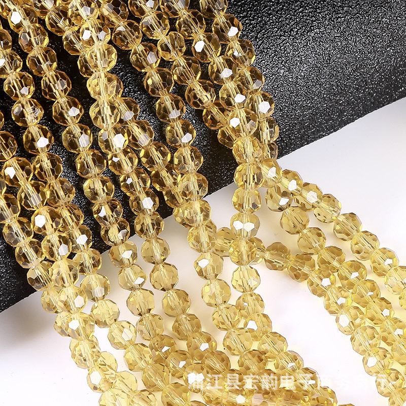 Un lote de 32 lados cuentas de tierra de cristal de color cuentas de fútbol de equipaje accesorios de ropa de bricolaje accesorios de joyería