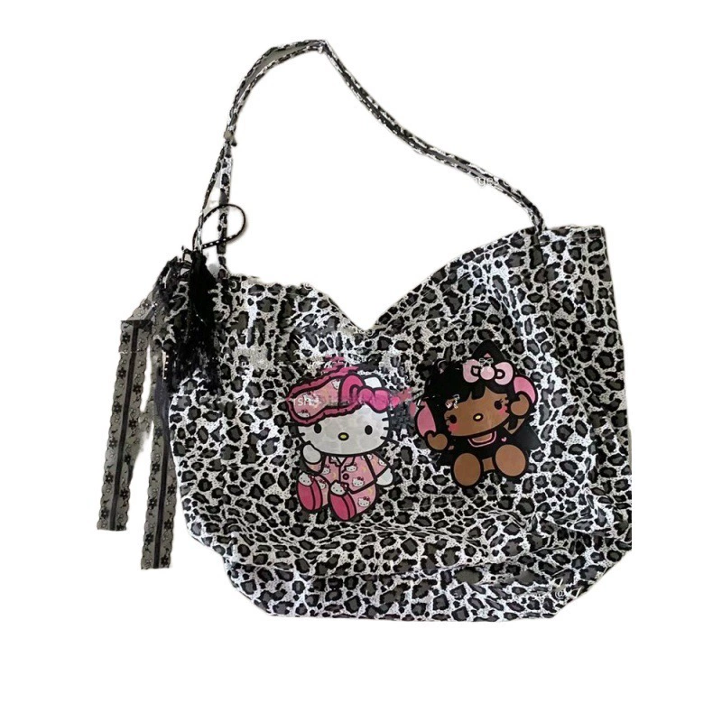 Hello Kitty, сумка на одно плечо, вместительная тканевая сумка, сумка для телефона