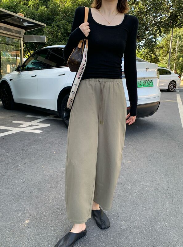 081880代发SeaWhen海维恩2025秋新款抗皱梧桐裤廓形休闲裤3548-A|undefined