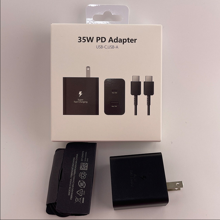 Suitable for Samsung PD25w35w45w charger square box packaging NOTE10/20 charger manufacturer wholesale