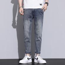 2023秋季弹力小直筒九分牛仔裤男JEANS MEN