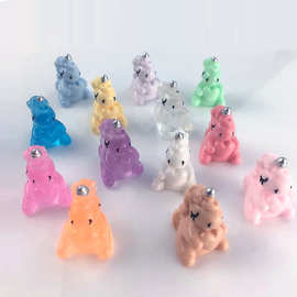 立体饰品奶油胶diy树脂配件迷你卡通小动物独角兽可爱小摆件批发