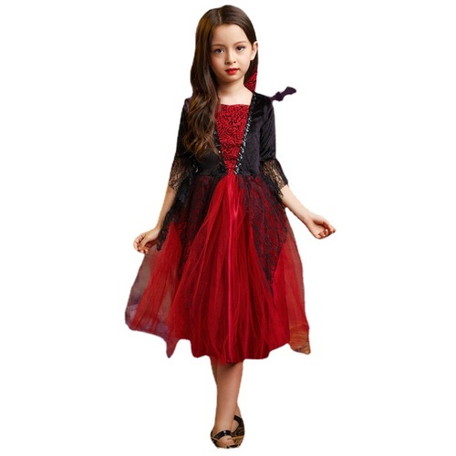 Halloween Party Children's  baby Vampire cosplay Princess Dress Dress Girls Ghost Clothes Horror Vampire Cloak Costumes