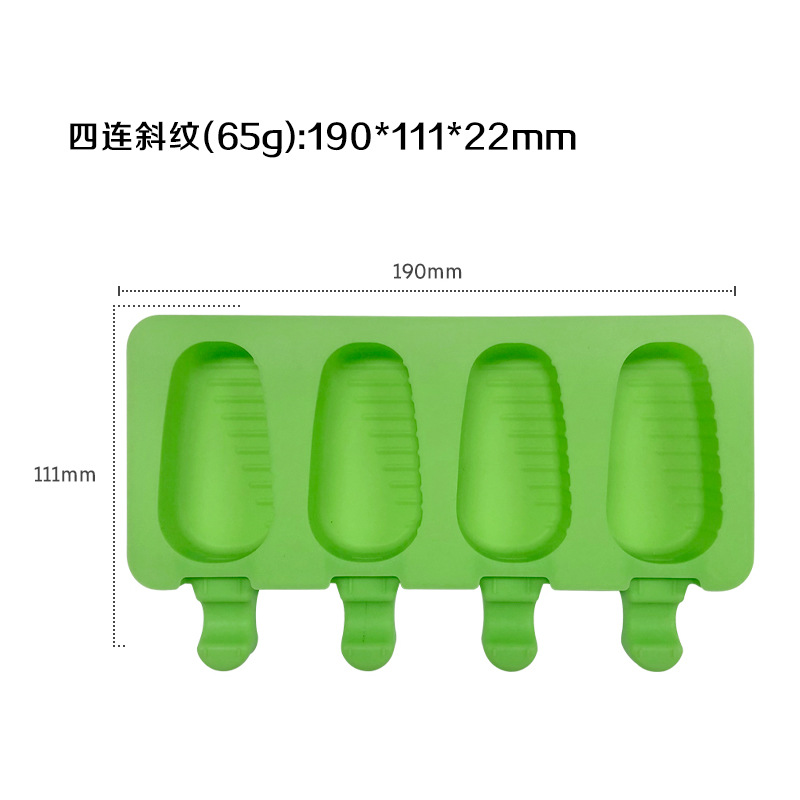 Molde de helado casero helado pudín elíptico helado viejo helado molde de helado con palo y cubierta en stock