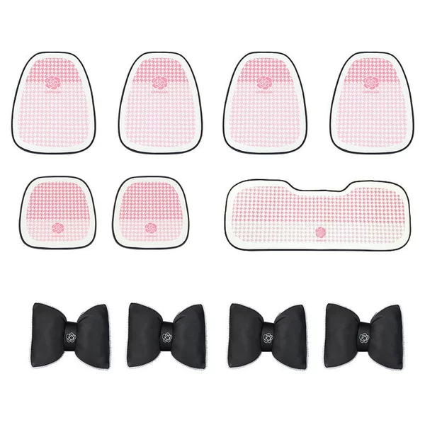Pink-eleven-piece set (4 pillows)