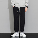 Вельветовые осенние спортивные повседневные брюки для отдыха подходит для мужчин и женщин, дышащие штаны, 300 грамм, свободный крой