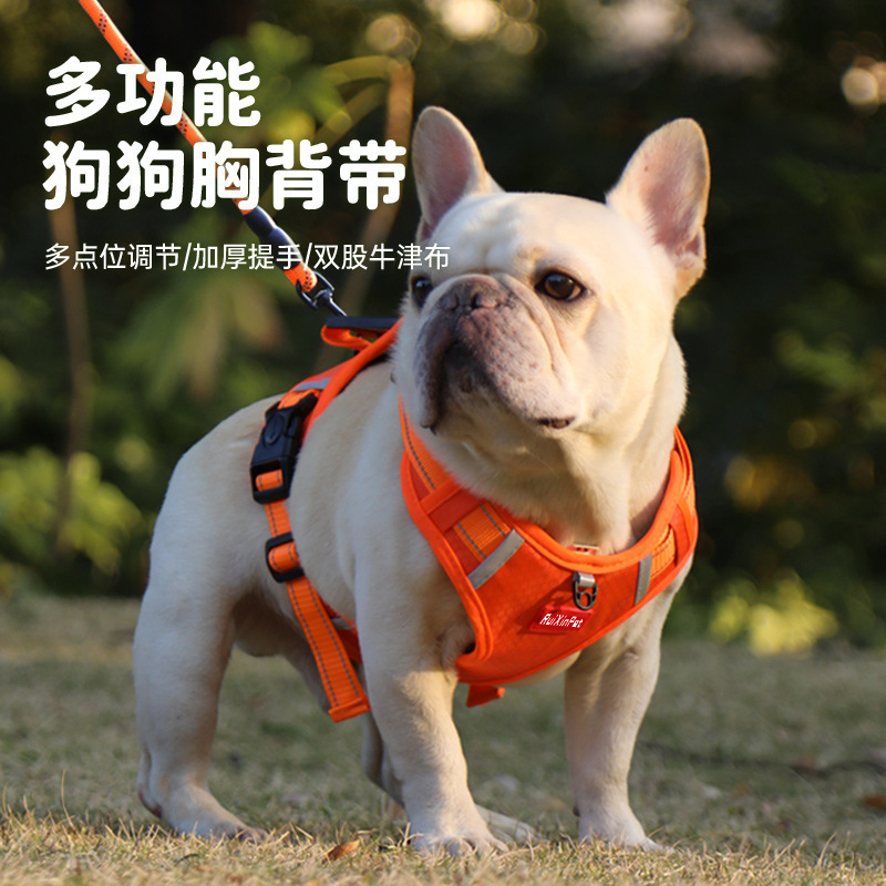 犬用ベスト型ハーネス、犬猫用牽引ロープ、ペットロケーター、大型犬用紛失防止調節可能首輪|undefined