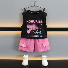 男童夏季背心套装夏季2025新款儿童帅气潮酷小童男宝无袖短裤夏装