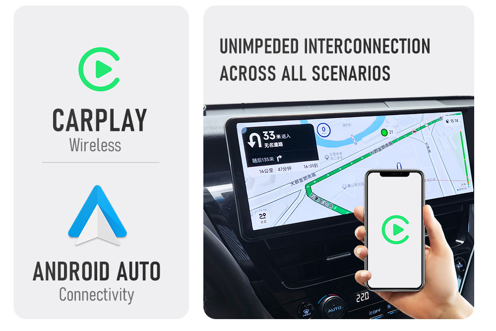 Qualcomm 6125, dual 12.3inch , 2.5K resolution CarPlay/Android dual-screen car navigation