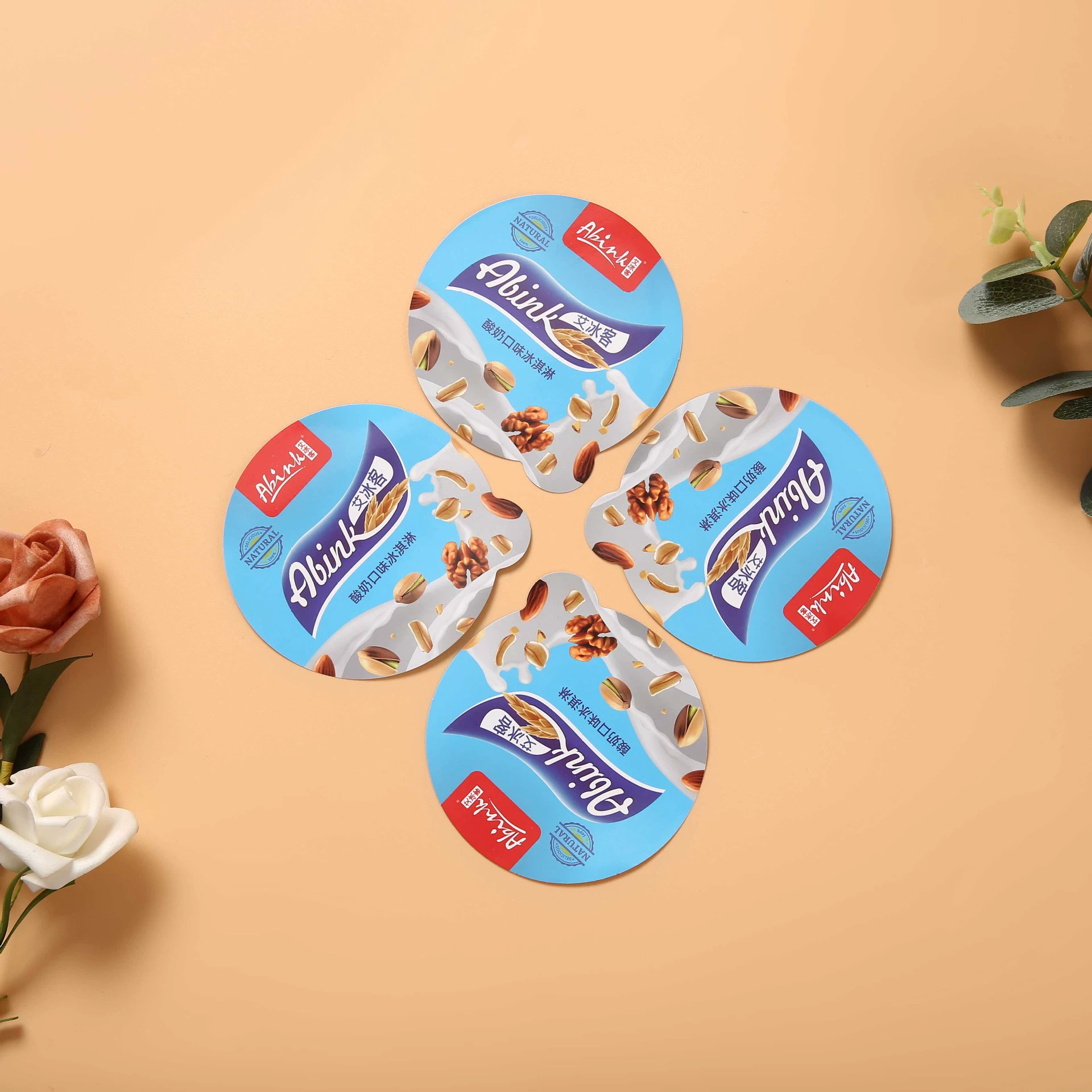 Оптовая бумажный стаканчик уплотнительная пленка пузырьковый бумажный стаканчик легко слезать уплотнительная пленка печать крышка из алюминиевой фольги может быть напечатана ЛОГОТИП