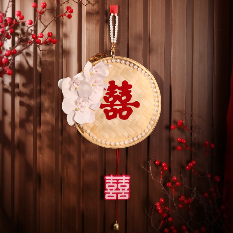 Dustpan pendant set--(white flower-caoxi) 1 set 310g