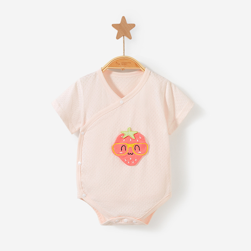 Bebé mono verano recién nacido de manga corta de algodón ropa delgada niño vaina triángulo mameluco Bebé Ropa de verano