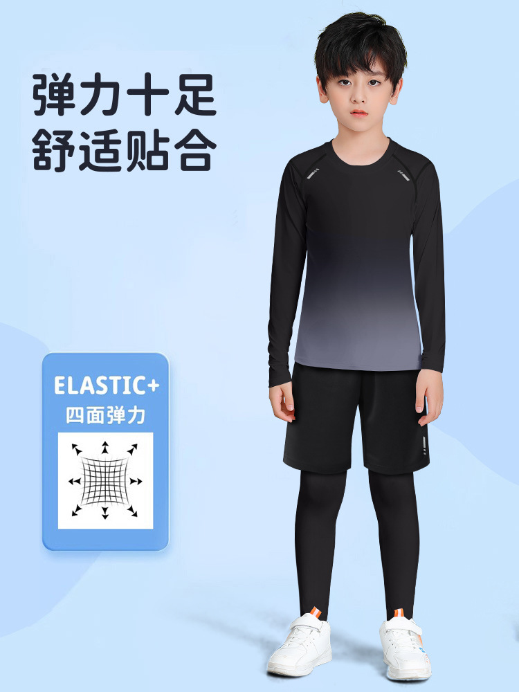 Trajes deportivos infantiles otoño rápido secado baloncesto fútbol entrenamiento ropa de entrenamiento de niños corren ropa de invierno juvenil fitness