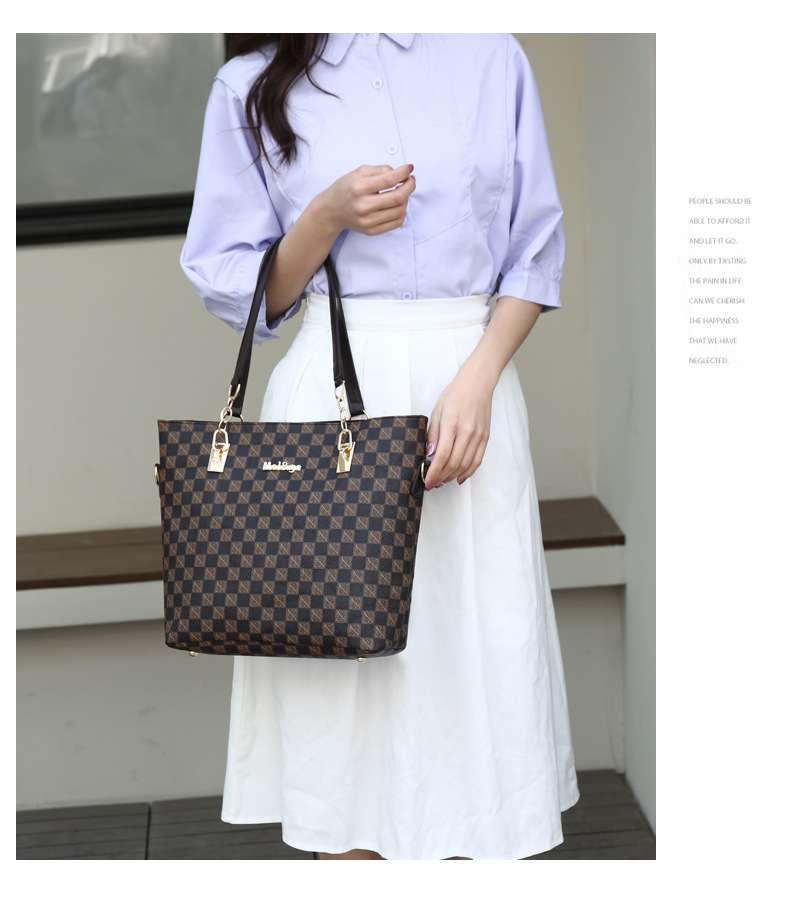 Cross-border 2024 new women's bag, European and American fashion trend printed six-piece set, mother and child bag, hand-held bag, shoulder crossbody bag Item Picture