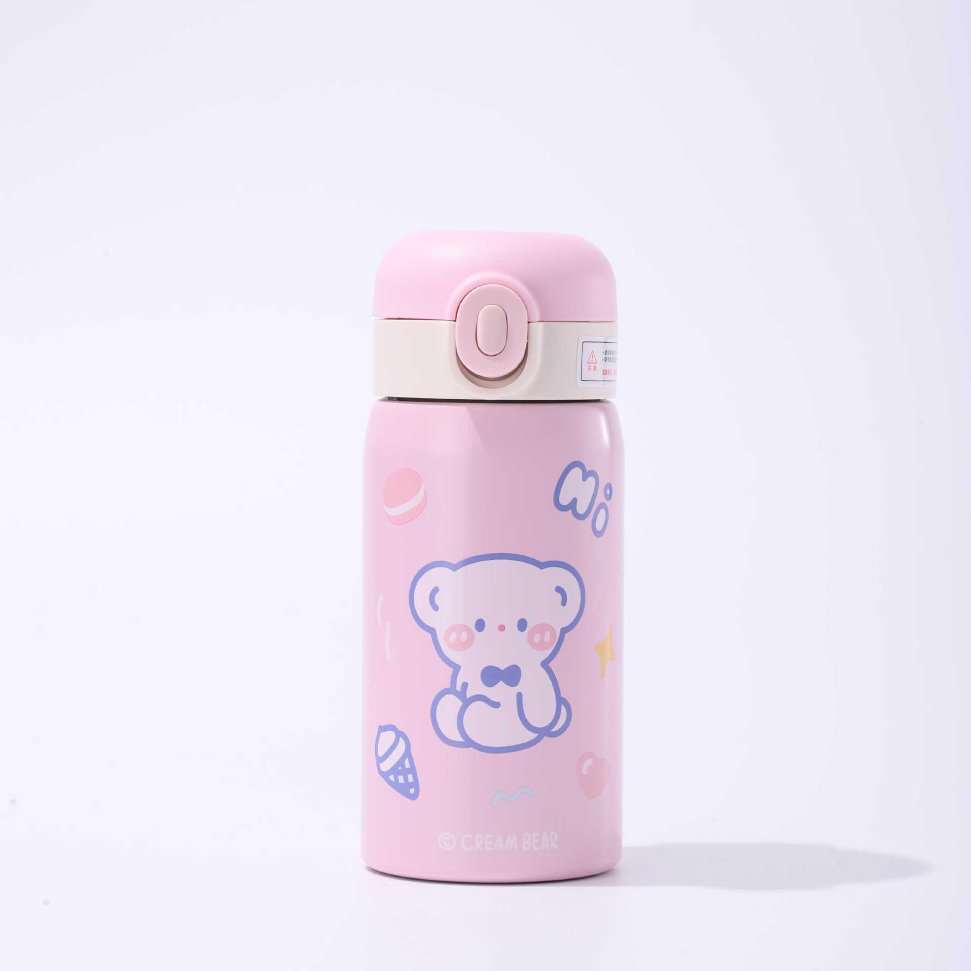 cubierta rebotante transparente taza de paja caliente de dibujos animados portátil mini taza de guisante taza de regalo impresa logotipo