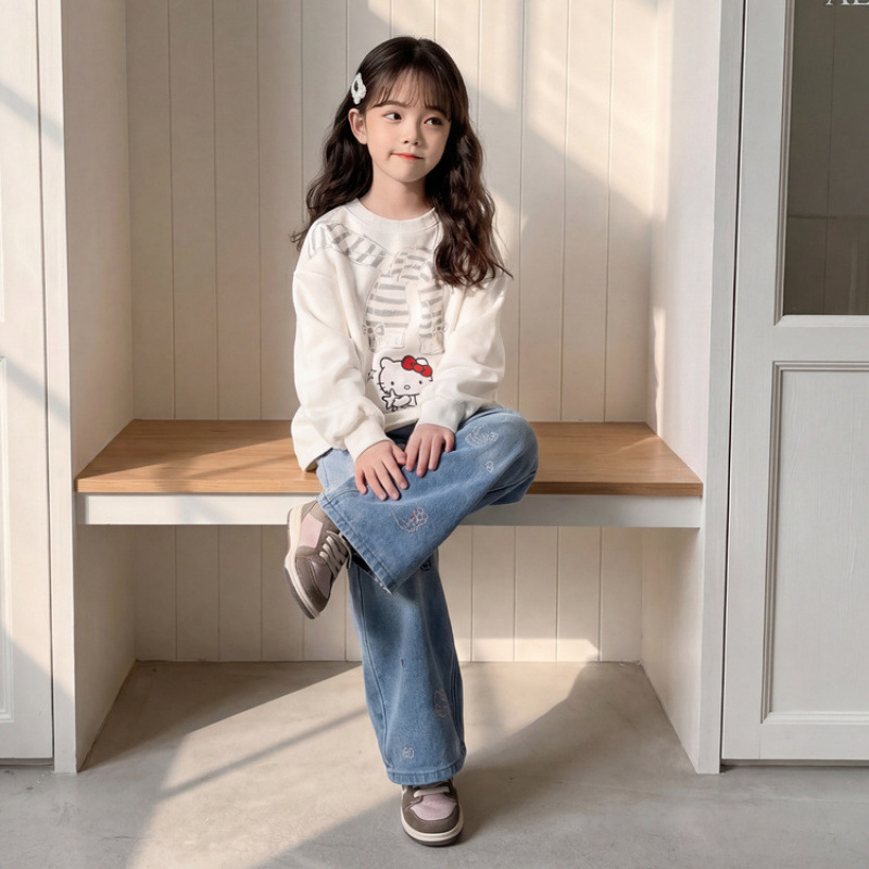Zhili children's clothing 2026 new stylish spring tops, Korean style base layers, children's girls' fashion baby casual wear