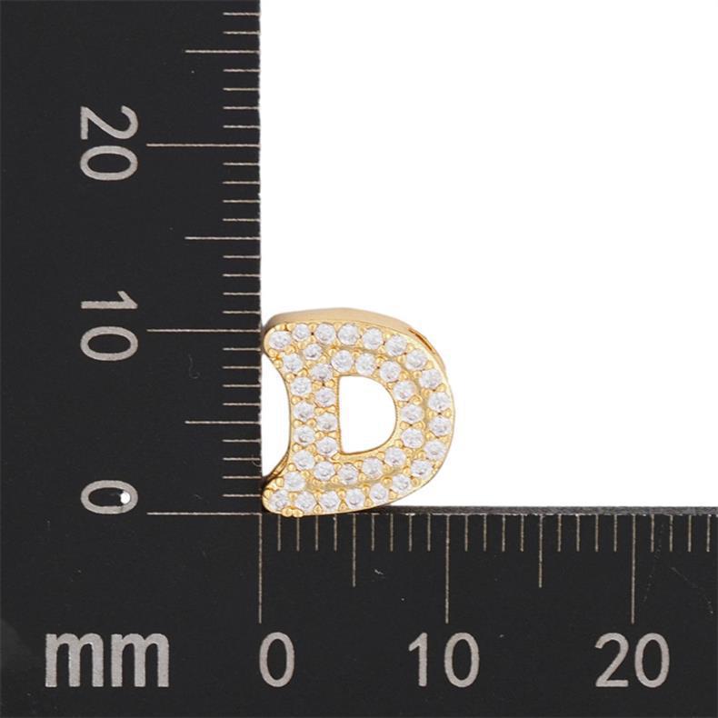 Copper Lady Plating Letter Zircon display picture 12